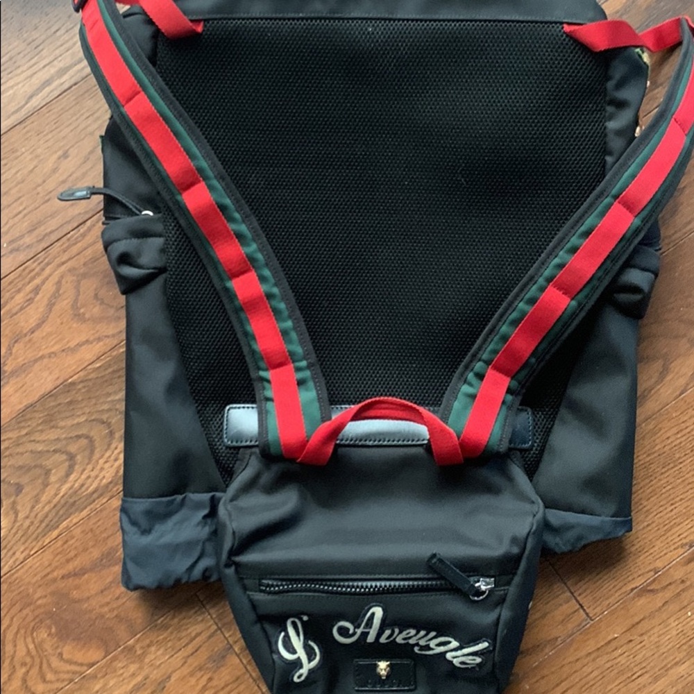 Gucci Patch Embellished Canvas Backpack - image 3